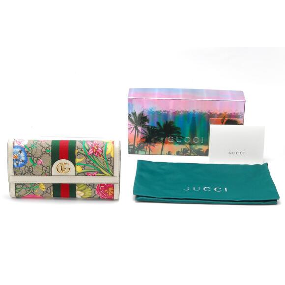 Gucci Flora Ophidia Wallet Purse Gg #182079G33B - Picture 1 of 15